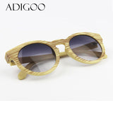 ADIGOO Vintage Imitation Wood Retro Cat Eye Sunglasses Women Lenses Sunglasses Women'S Glasses