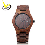 BigBen Luxury Brand Wood Watch Men Analog