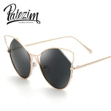 Cat Eye Circular Sunglasses Women Vintage Steampunk