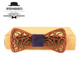 New Classic Hollow Wood Bow Ties for Mens Wedding Suits Wooden Bow Tie