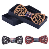 Wood Bow Tie For Men Classic Wooden