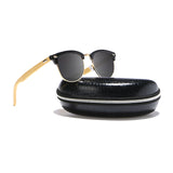 Sunglasses Bamboo Sunglasses 2017 Classic Modeling Eyeglasses For Women Half Frame Cat Eye