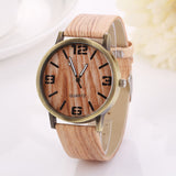 Vintage Wood Grain Watches Fashion Quartz Watch Wristwatch for Men