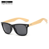 Fashion Sunglasses bamboo Women aviator Half Frame Glasses Driving UV400