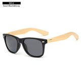 Fashion Sunglasses bamboo Women aviator Half Frame Glasses Driving UV400