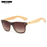 Fashion Sunglasses bamboo Women aviator Half Frame Glasses Driving UV400