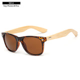 Fashion Sunglasses bamboo Women aviator Half Frame Glasses Driving UV400