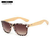 Fashion Sunglasses bamboo Women aviator Half Frame Glasses Driving UV400