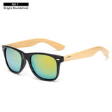 Fashion Sunglasses bamboo Women aviator Half Frame Glasses Driving UV400