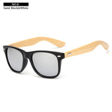 Fashion Sunglasses bamboo Women aviator Half Frame Glasses Driving UV400