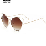 Cat Eye Circular Sunglasses Women Vintage Steampunk