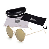 Cat Eye Circular Sunglasses Women Vintage Steampunk