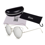 Cat Eye Circular Sunglasses Women Vintage Steampunk