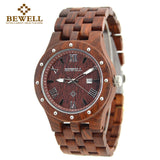 BEWELL Wood Wrist Watch Men
