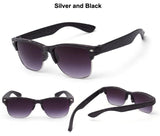 Fashion Vintage Sunglasses Men Hlaf Wood Wrap Gold Silver Metal Frame Classic Retro Eyewear glasses
