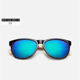 YOOSKE New Wood Sunglasses Women Bamboo