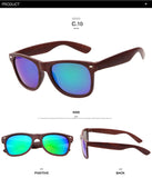 LongKeeper Fashion Cat Eyes Sunglasses Summer Style Wood Grain Sunglasses 9032