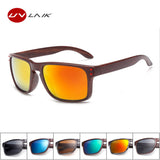 Mens Wood Grain Sunglasses Square Sun Glasses