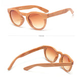 Wooden Bamboo Liked Stripped Frame Sunglasses Men