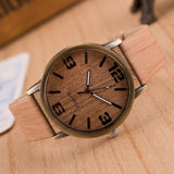 Vintage Wood Grain Watches for Men Women Fashion Quartz