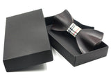 RBOCOTT 3D Wooden Bow Tie Men's Red Wedding Bowties