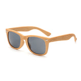 Fashion Square Sunglasses Men Women Brand Imitation Wood Temple Sunglasses For Male Eyewear
