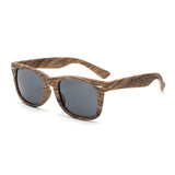 Fashion Square Sunglasses Men Women Brand Imitation Wood Temple Sunglasses