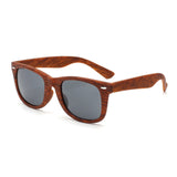 Fashion Square Sunglasses Men Women Brand Imitation Wood Temple Sunglasses For Male Eyewear