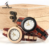 BOBO BIRD Two-tone Wooden Watch for Women