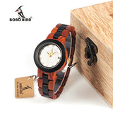 BOBO BIRD Two-tone Wooden Watch for Women
