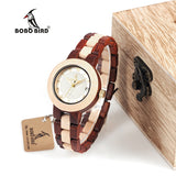 BOBO BIRD Two-tone Wooden Watch for Women