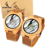 Bamboo Wooden Watches Green or Silvery Pointer Cool Exposed Movement Quartz