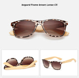 BANSTONE Vintage Bamboo Leg Sunglasses Men Classic UV400 Wooden Sun Glasses