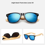 BANSTONE Vintage Bamboo Leg Sunglasses Men Classic UV400 Wooden Sun Glasses