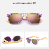 BANSTONE Vintage Bamboo Leg Sunglasses Men Classic UV400 Wooden Sun Glasses