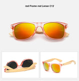 BANSTONE Vintage Bamboo Leg Sunglasses Men Classic UV400 Wooden Sun Glasses