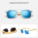 BANSTONE Vintage Bamboo Leg Sunglasses Men Classic UV400 Wooden Sun Glasses