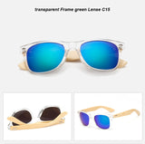 BANSTONE Vintage Bamboo Leg Sunglasses Men Classic UV400 Wooden Sun Glasses