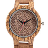 Men Watch Creative Broken Wood Lines Natural Bamboo Handicraft Quartz Wristwatch