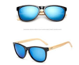 LongKeeper Bamboo Sunglasses Men Wooden Glasses Brand Designer