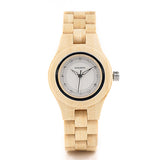 BOBO BIRD WO29 Ladies Bamboo Zebra Wooden Watch Gems Imitate Diamond