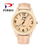 PINBO Vintage Casual Quartz Watch Women Leather