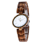 Wood Watch Women Watches Top Brand Wooden Women's Watches Oval Ladies Watch Clock