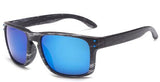Long Keeper Hot Fashion Wood Sunglasses Men Reflective Sun Glasses Square Eyewear