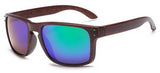 Long Keeper Hot Fashion Wood Sunglasses Men Reflective Sun Glasses Square Eyewear