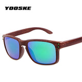YOOSKE Fashion Sunglasses Wood Grain Sun Rivets Sunglass