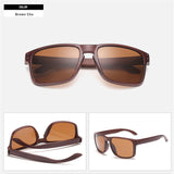 YOOSKE Fashion Sunglasses Wood Grain Sun Rivets Sunglass