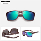 YOOSKE Fashion Sunglasses Wood Grain Sun Rivets Sunglass