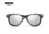 YOOSKE Vintage Wood Grain Sun Glasses Men