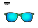 YOOSKE Vintage Wood Grain Sun Glasses